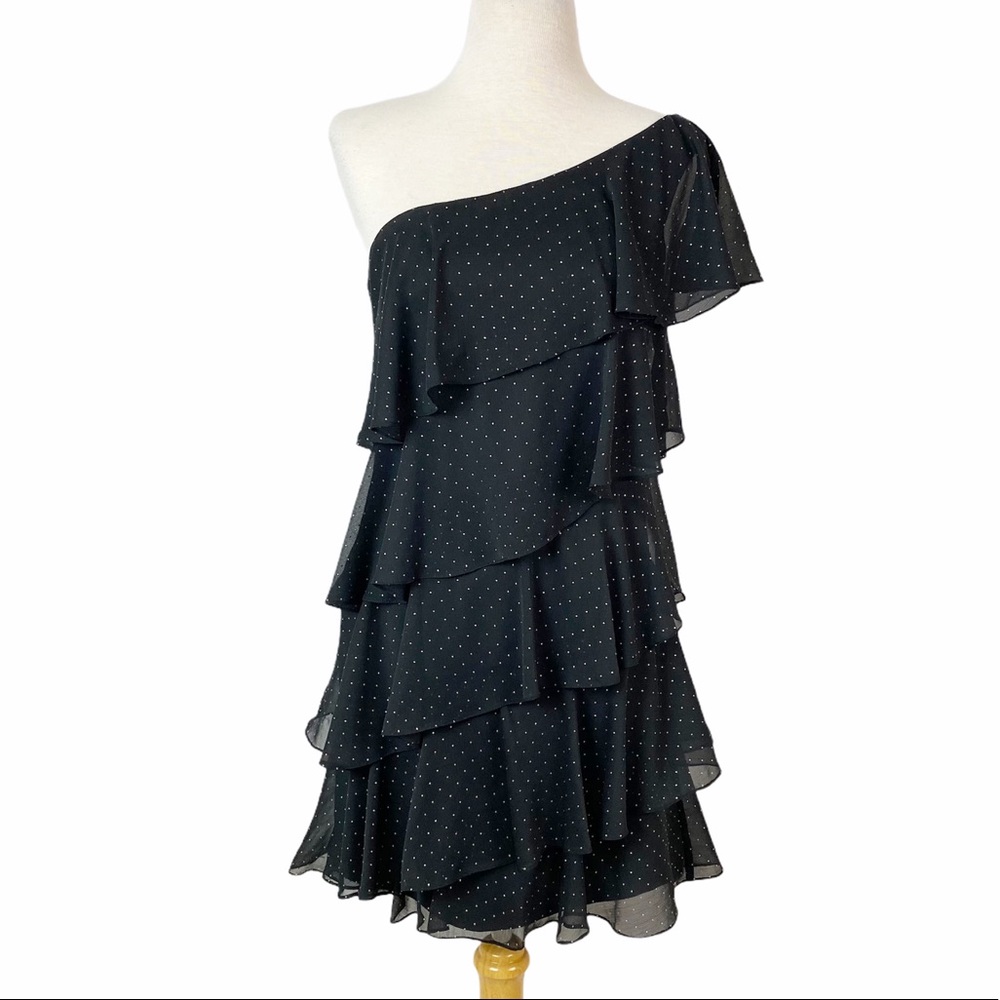 Aidan Mattox One Shoulder Ruffle Cocktail dress 2